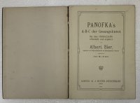 Panofka‘s ABC der Gesangskunst von Albert Bier 1908