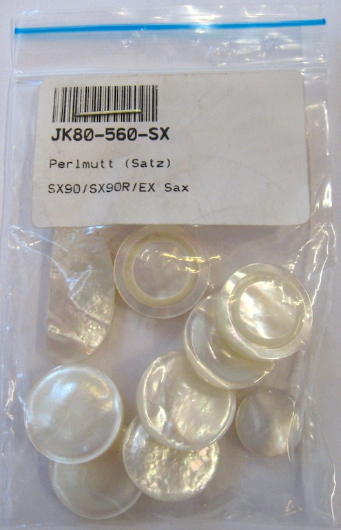 Mother of pearl for Keilwerth Saxophon keys, Set