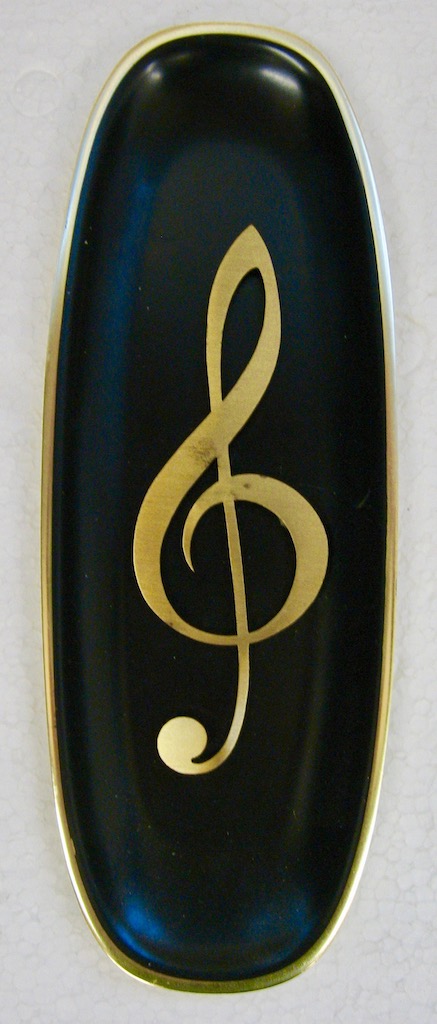 Wandteller mit Musikmotive, Violinschlüssel