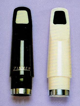 Mundstück Zinner für Alt Saxophon Modell Tonelin weiß/schwarz Mundstück Zinner für Alt Saxophon Modell Tonelin weiß/schwarz