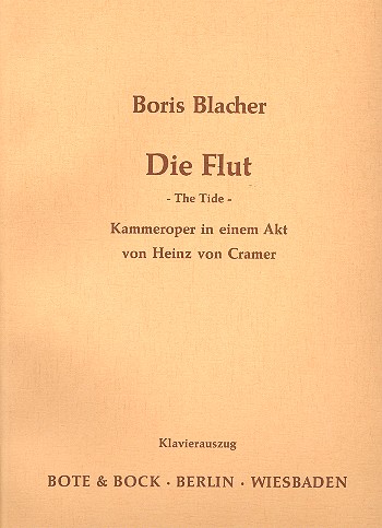 Blacher, Die Flut Klavierauszug